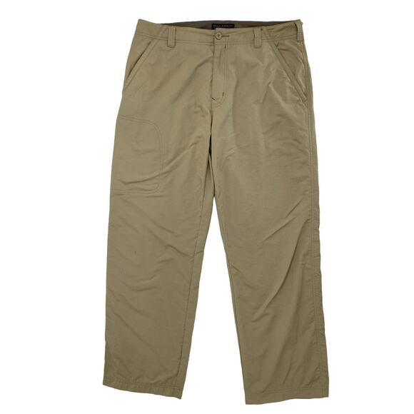 ROYAL ROBBINS Tan Flat Front Hiking Outdoor Straight Leg Pants Size 33x32 Mens - Picture 1 of 9